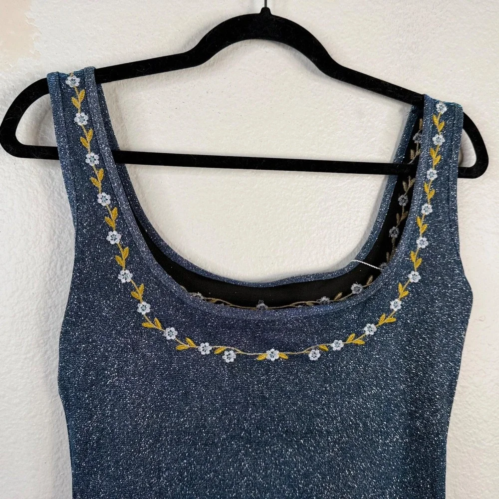 NWT Lavish Ivy Celestial Dress Blue M Whimsical Ethereal Fairy Festival